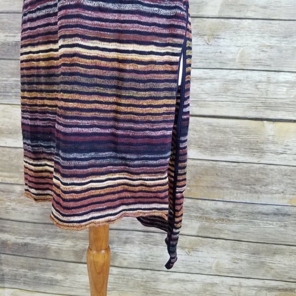 NWT ZARA KNIT COLLECTION Women M Striped Knit Mini Dress Tunic Cover-up Boho TOP - Picture 12 of 12